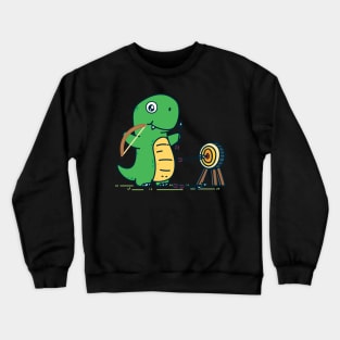 Cute Archery Dinosaur Crewneck Sweatshirt